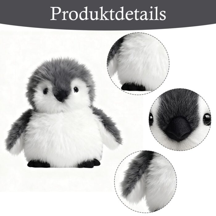 JcvPot Pinguin Kuscheltier, Weiches Stofftier Für Kinder Und Babys, Kuscheltier Pinguin Plüschtier - Image 6