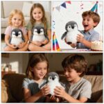 JcvPot Pinguin Kuscheltier, Weiches Stofftier Für Kinder Und Babys, Kuscheltier Pinguin Plüschtier - Image 3
