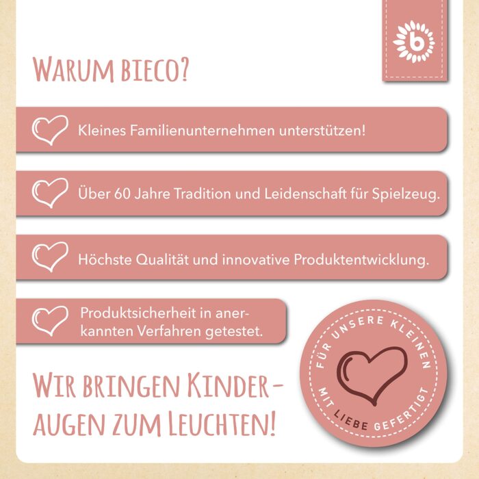 Bieco Kuscheltier Reh Ella mit Rassel | Baby Kuscheltier ab 0 Monate Stofftier Baby Plüschtier Reh rentier - Image 2